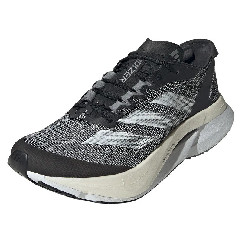 Women`s Adizero Boston 12 Running Shoes Core Black and White