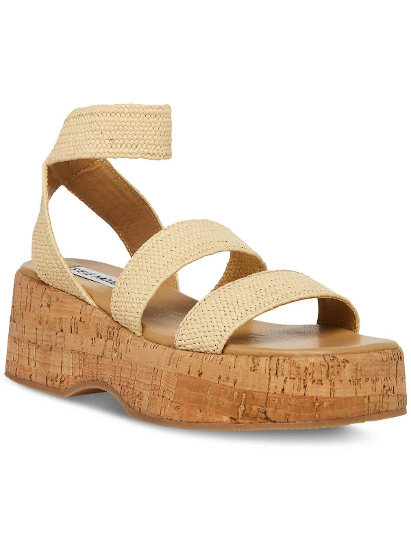 Sandals for Festivals-Sandals for walking through the city-Sashes Womens Ankle st Manmade Flatform Sandals