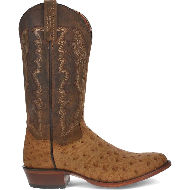 Boots traditional step-Dan Post Gehrig Men's Saddle Western Ostrich Boots