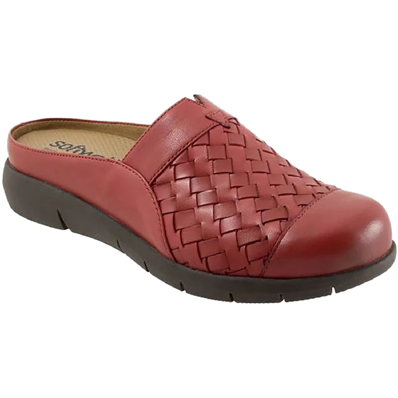 mules for perfect relaxation-Women's Soft Walk San Marcos II Red Leather