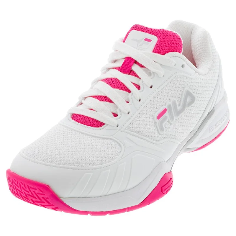 Women's Volley Zone Pickleball Shoes White and Knockout Pink