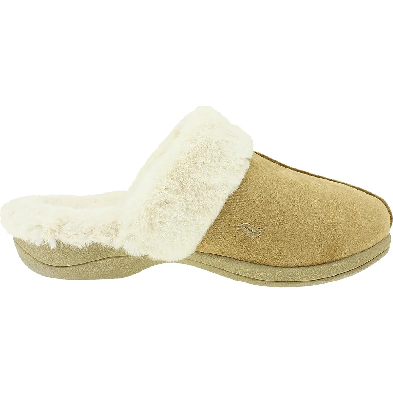 Temporary Slippers-Comfortable slippers for everyday luxury-Women's Powerstep Luxe Slippers Taupe Synthetic