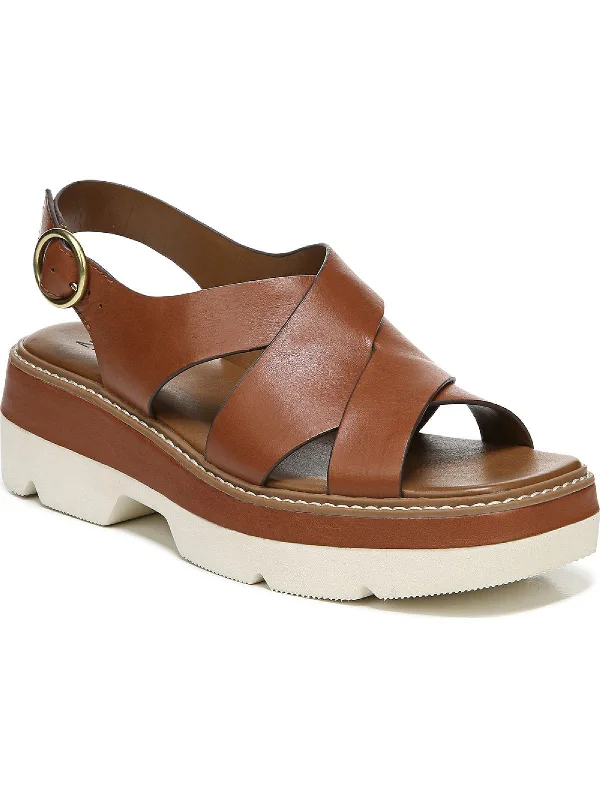 Sleek Sandals-Comfortable sandals for relaxed summer walks-Halifax Womens Leather Slingback Sport Sandals