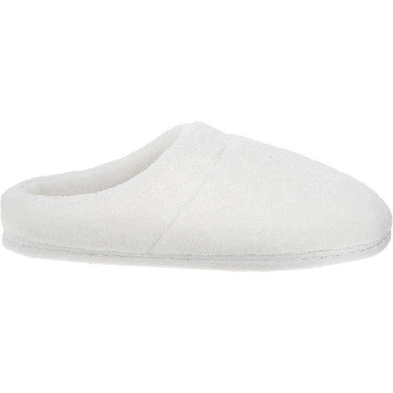 Plaid Slippers-Lightweight slippers for quick and easy wear-Women's Tempur-Pedic Windsock Cream Terry Cloth