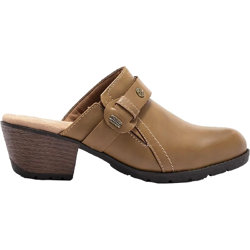 clogs for trendy comfort outdoors-Women's Earth Andria Light Khaki Synthetic