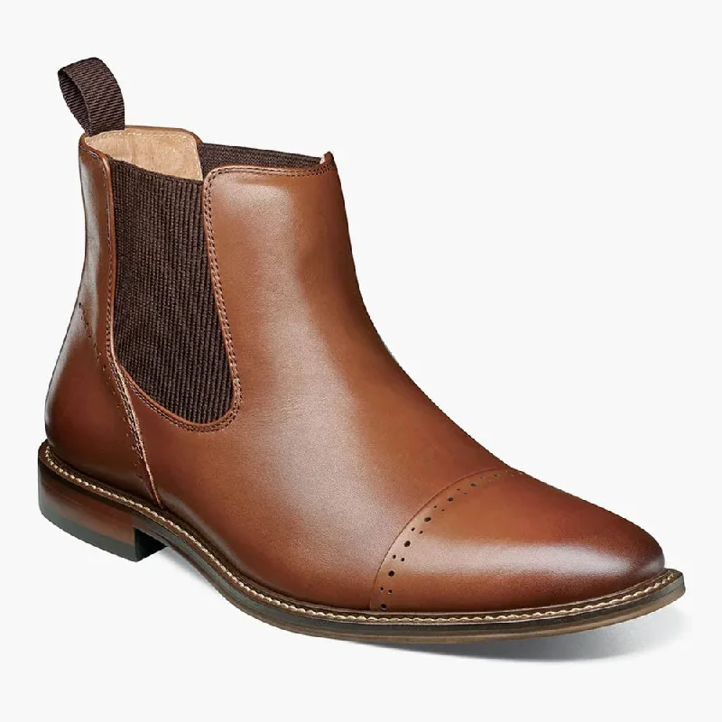 Boots matte finish-Stacy Adams Maury Chocolate Men's Chelsea Boot