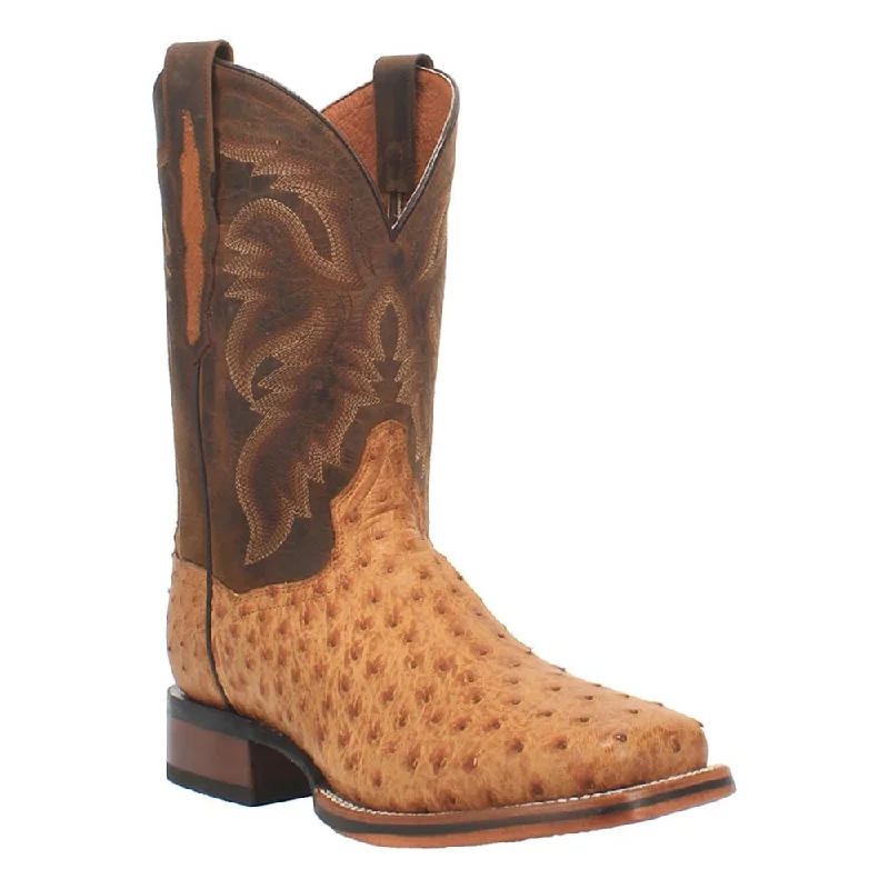 Boots bold chic-Dan Post Saddle Ostrich Kershaw 11" Square Toe Mens Boot