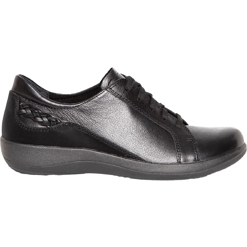 Casual Shoes with fashionable-Casual-shoes-for-quick-morning-walks-Women's Aetrex Dana Black Leather