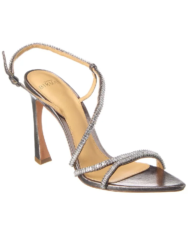 New-Arrival Sandals-Comfortable sandals for extended outdoor walks-Alexandre Birman Alana Zircone 100 Leather Sandal Silver