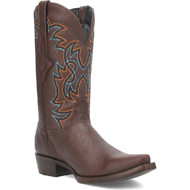 Boots club merch-Dingo Gold Rush Brown Leather Snip Toe Western Boots