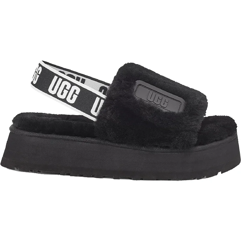 Kids’ Slippers-Cozy slippers for lounging during winter months-Women's UGG Disco Slide Black Sheepskin