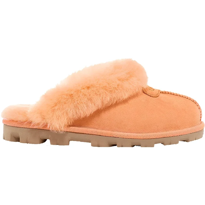 Striped Slippers-Comfortable slippers for indoor entertainment-Women's UGG Coquette Grapefruit Sheepskin