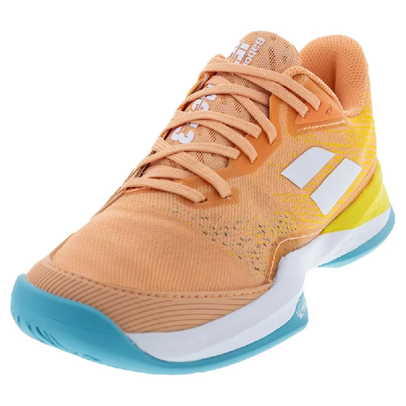 Women's Jet Mach 3 All Court Tennis Shoes Coral and Gold Fusion