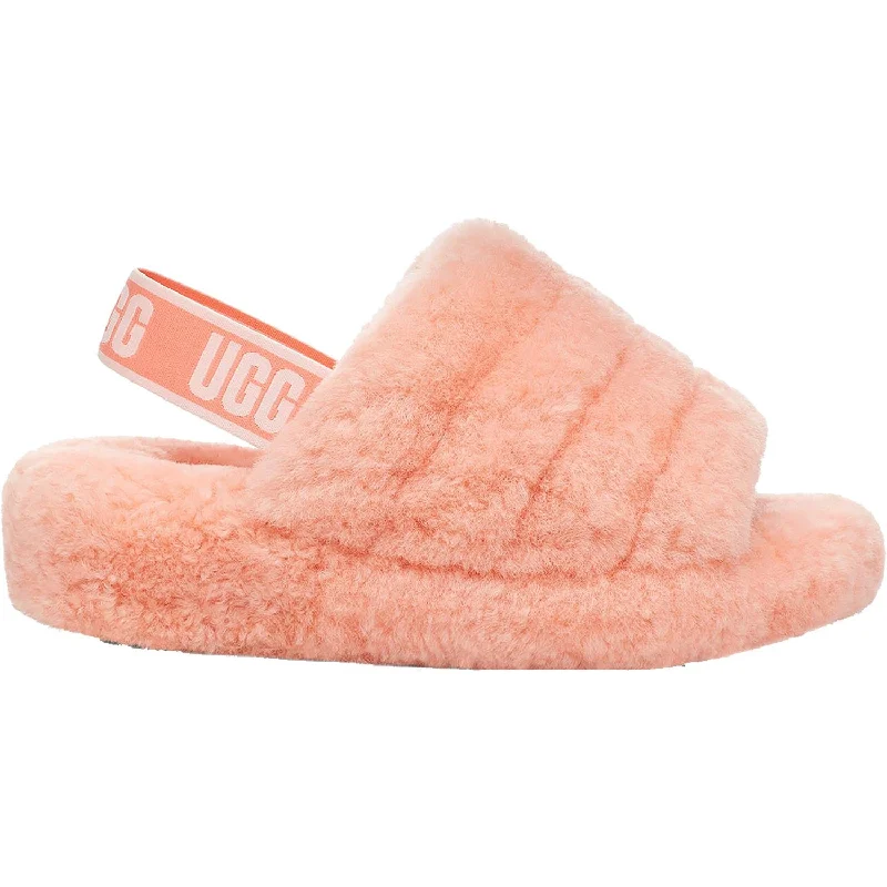 Zero-Waste Slippers-Stylish slippers for ultimate relaxation at home-Women's UGG Fluff Yeah Slide Beverly Pink Sheepskin