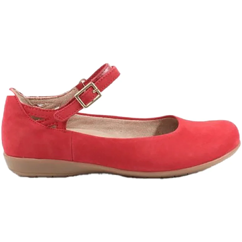 Casual Shoes knit upper-Casual-shoes-for-long-hikes-Women's Earth Alma Bright Red Nubuck