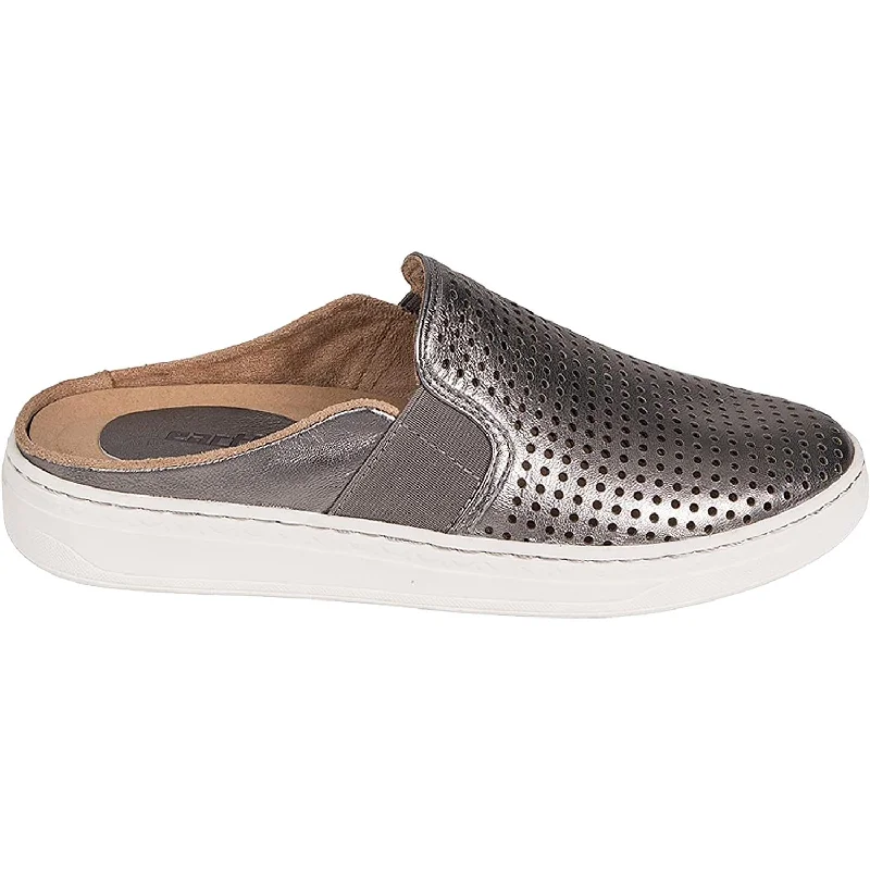 soft clogs for all-day wear-Women's Earth Zest Silver Leather