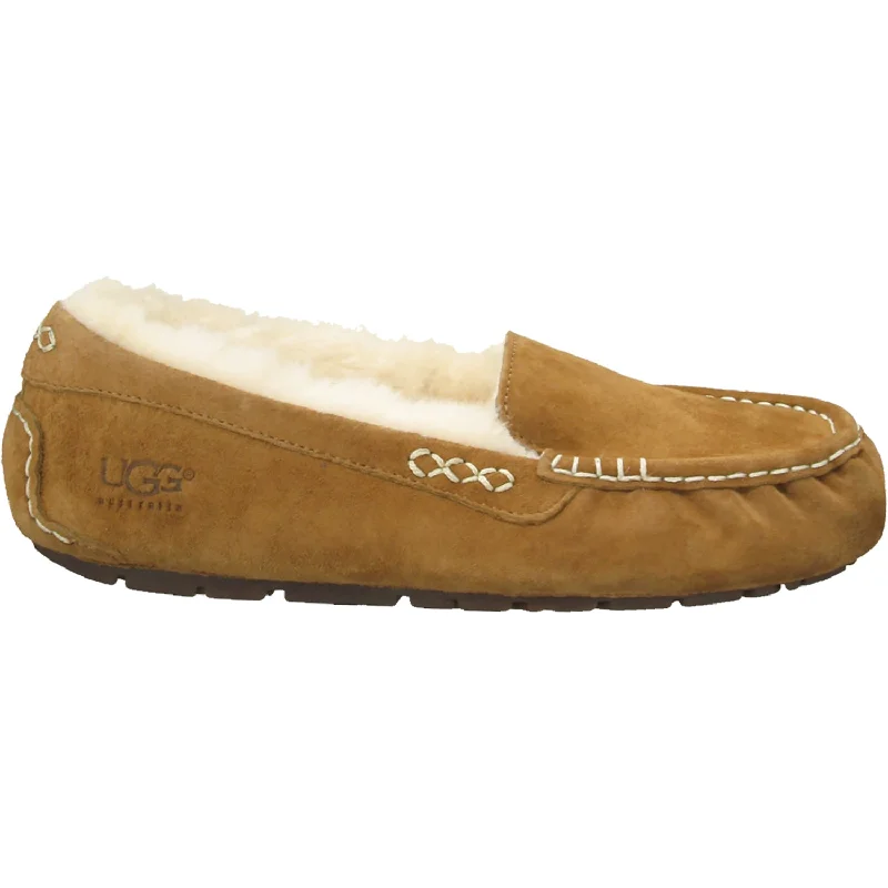 Video-Ready Slippers-Cozy slippers for staying comfy indoors all day-Women's UGG Ansley Chestnut Suede