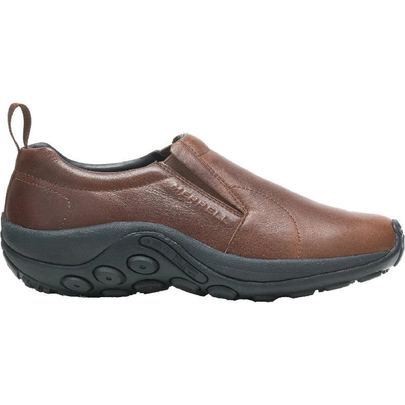 clogs with memory foam for all-day comfort-Men's Merrell Jungle Moc Earth Leather