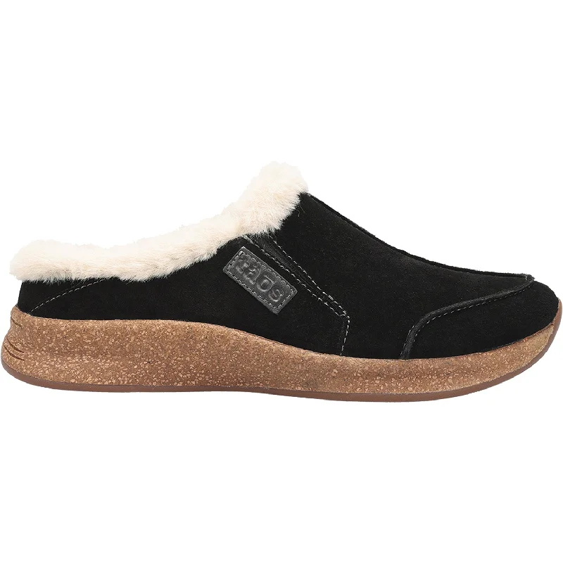 clogs for stylish outdoor use-Women's Taos Future Black Suede