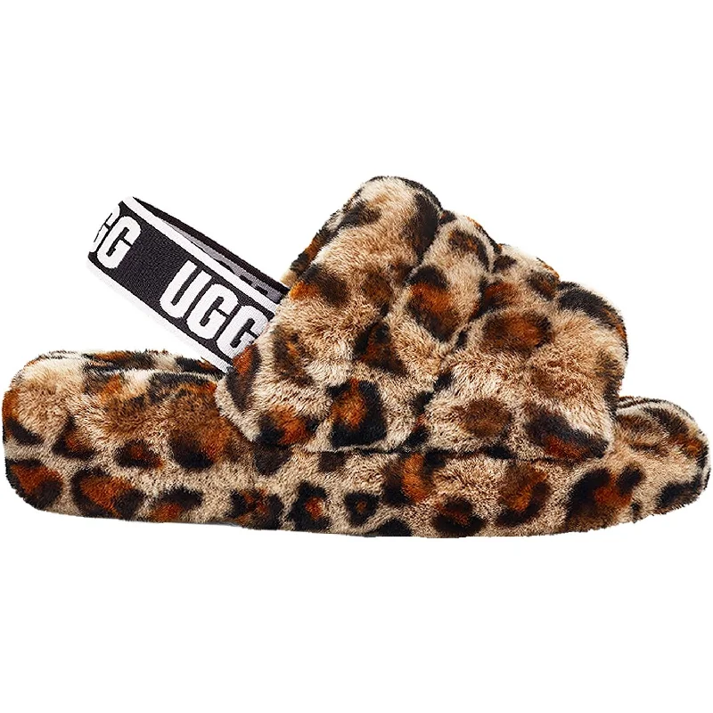 Creator Slippers-Snuggly slippers for total home relaxation-Women's UGG Fluff Yeah Slide Leopard Amphora Sheepskin