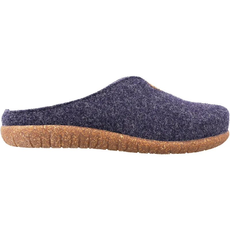 slip-on clogs with ergonomic foot support-Women's Taos My Sweet Wool Navy Wool