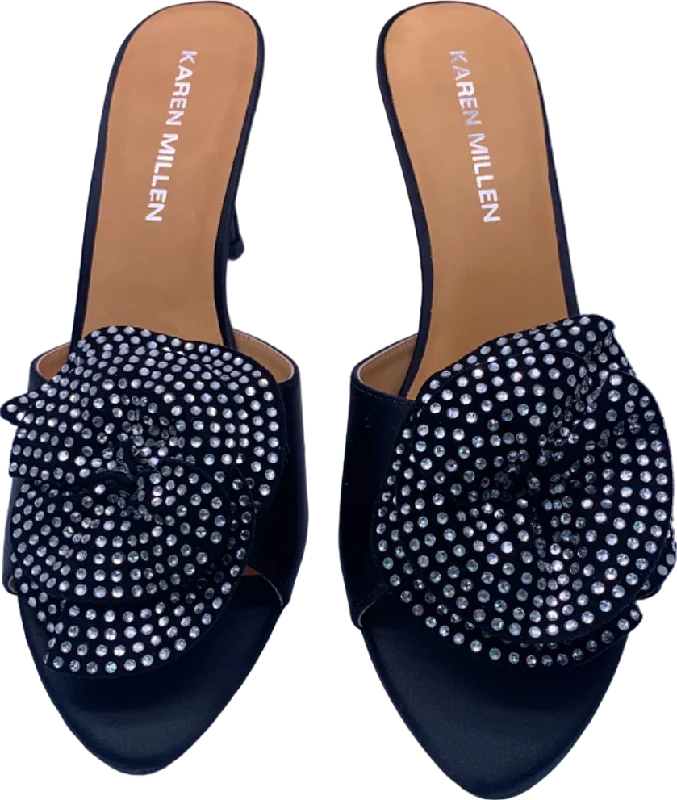 Karen Millen Black Embellished Mules UK 6