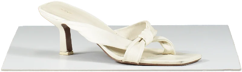 Neous Cream Dofida Knotted Leather Mules UK 7 EU 40 👠