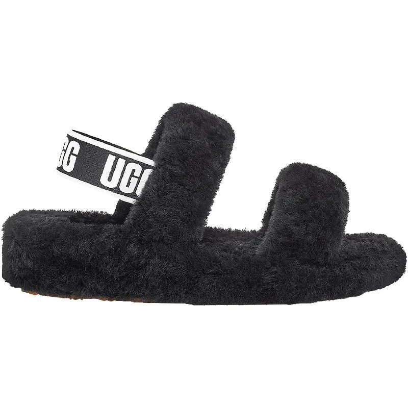 Outlet Slippers-Snuggly slippers for all-day indoor coziness-Women's UGG Oh Yeah Black Sheepskin