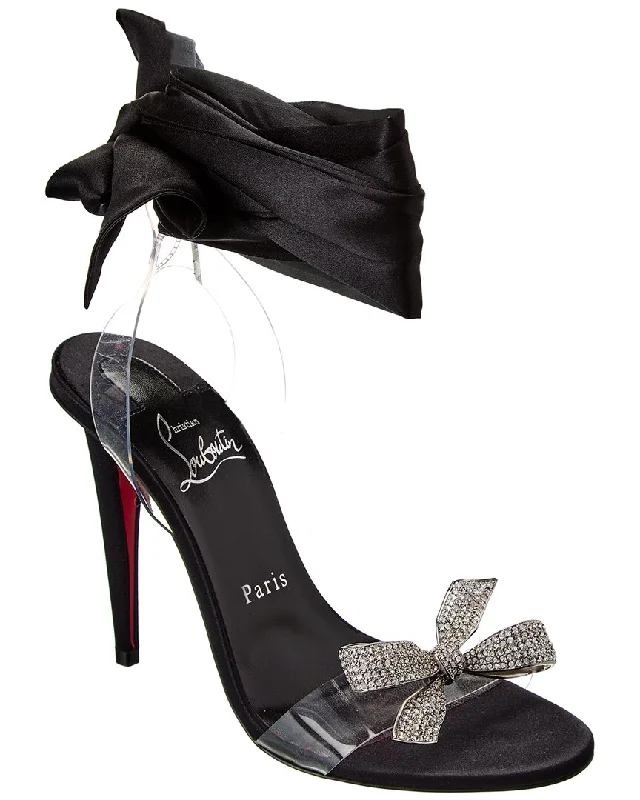 Thick Sandals-Comfortable sandals for summer strolls-Christian Louboutin Astrinodo 100 Satin & Vinyl Sandal