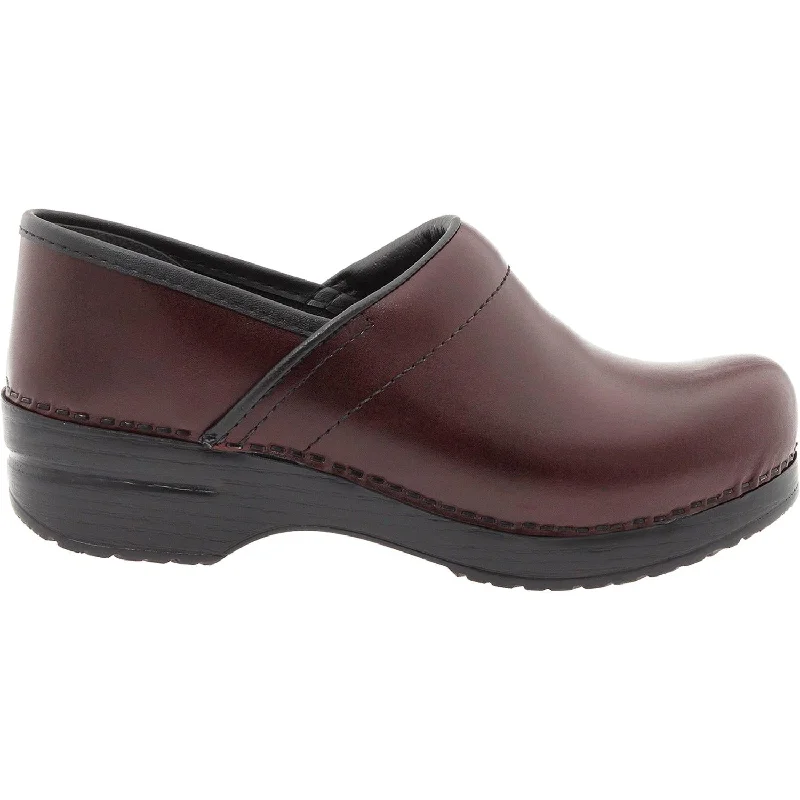 clogs for perfect foot protection-Women's Dansko Professional Clog Cordovan Cabrio Leather