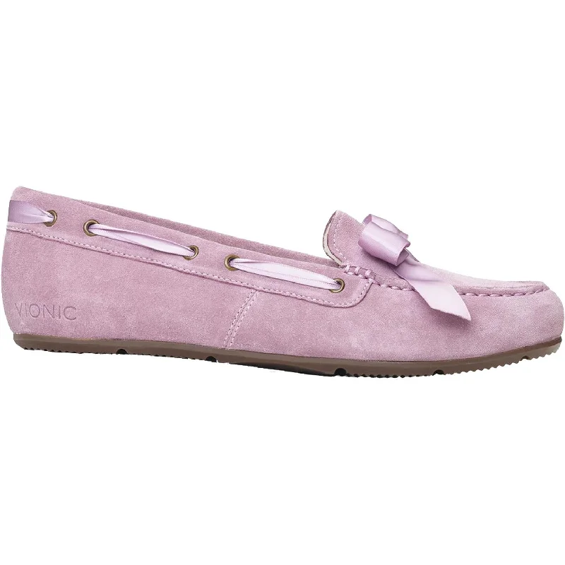 Extra-Large Slippers-Comfortable slippers for lounging in style-Women's Vionic Alice Mauve Suede