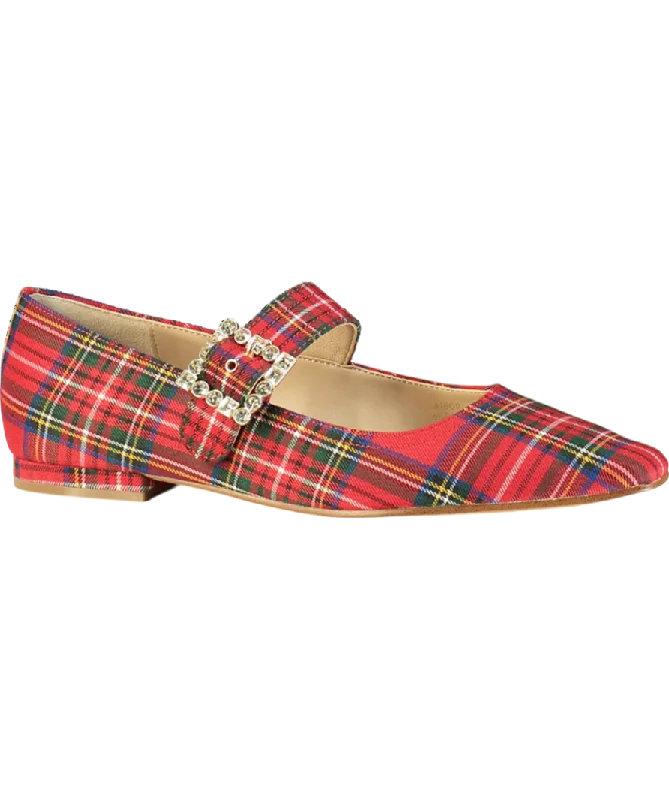 Boden Red Vic Chisel Toe Mary Janes UK 8 EU 41 👠