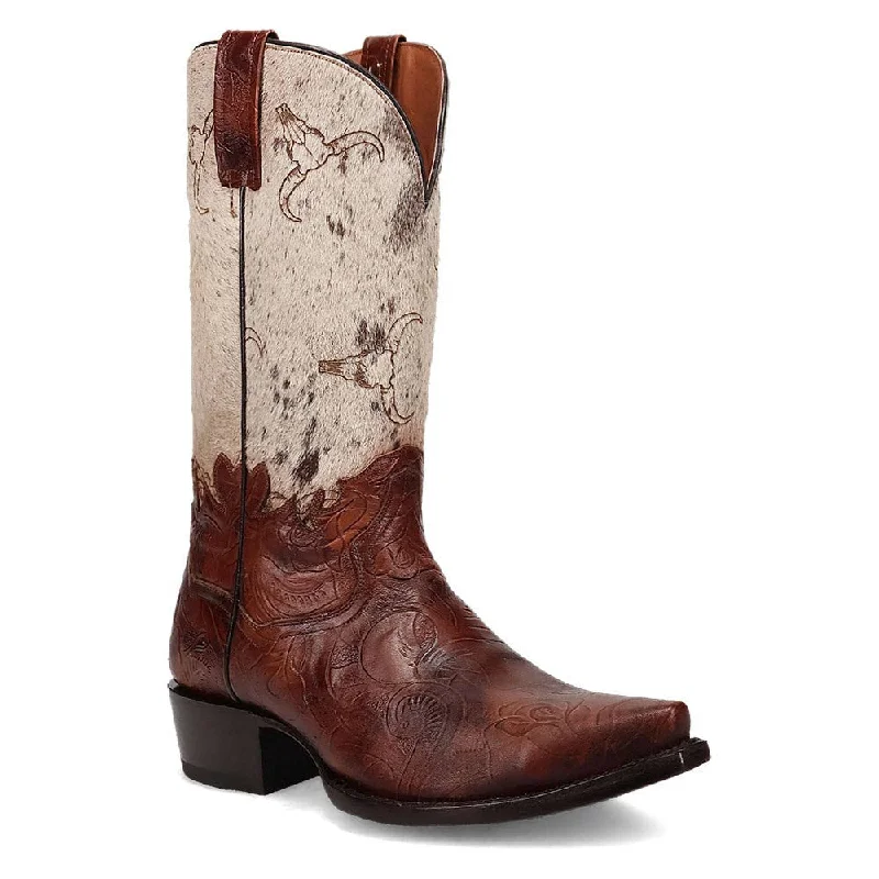 Boots artisan look-Dan Post Men's Snip Toe Western American Tribes Brown Boots