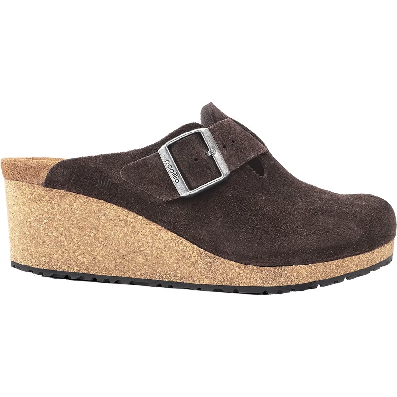 clogs for ultimate home comfort-Women's Birkenstock Papillio Fanny Roast Suede