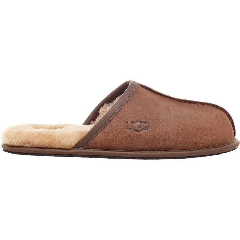 Cutting-Edge Slippers-Trendy slippers for comfortable home use-Men's UGG Scuff Tan Leather