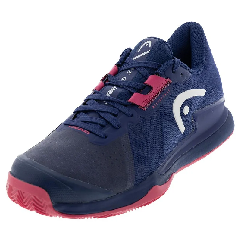 Women's Sprint Pro 3.5 Clay Tennis Shoes Dark Blue and Azalea