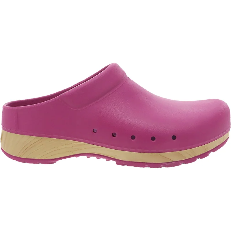 slip-on clogs for stylish, easy wear-Women's Dansko Kane Fuchsia EVA