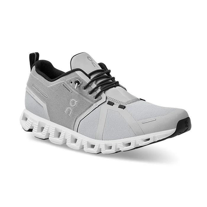 On Women's Cloud 5 Waterproof Shoes - Glacier / White