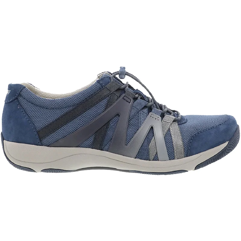 Casual Shoes with indoor comfort-Comfortable-casual-shoes-for-outdoor-hikes-Women's Dansko Henriette Navy Suede