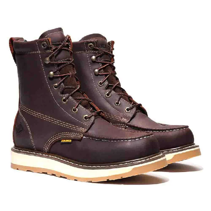 Boots apartment chic-Bonanza Frontier 8-Inch Burgundy Dual Work Boot