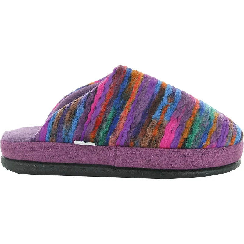 Trustworthy Slippers-Cozy slippers for indoors on winter days-Women's Naot Recline Purple Fabric