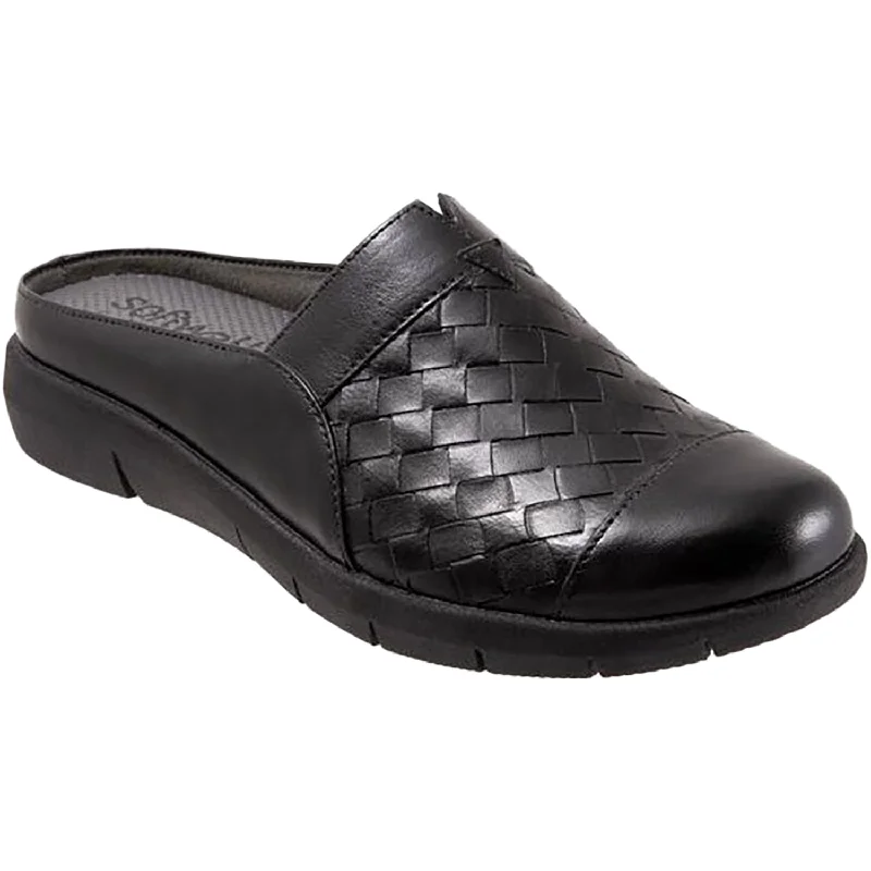 mules with versatile styling options-Women's Soft Walk San Marcos II Black Leather