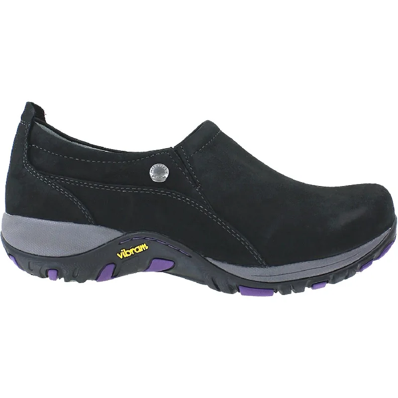 clogs for every occasion-Women's Dansko Patti Black Milled Nubuck