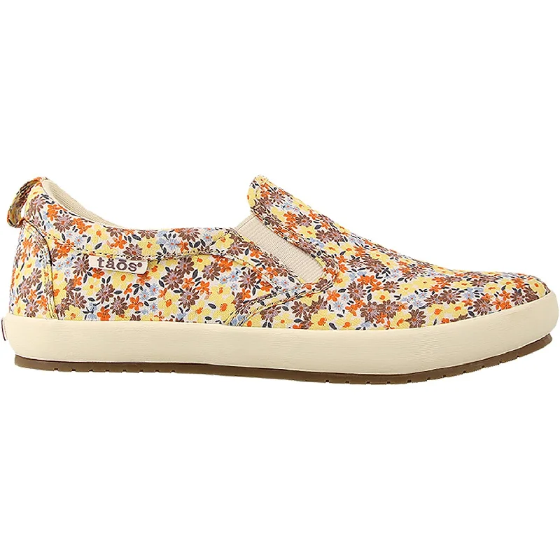 Casual Shoes with canvas feel-Comfortable-casual-shoes-for-spring-outdoor-Women's Taos Dandy Yellow Floral Multi Canvas