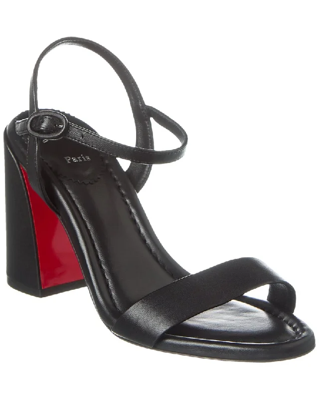 Wrinkle-Free Sandals-Comfortable sandals for outdoor fun-Christian Louboutin Miss Jane 85 Leather Sandal