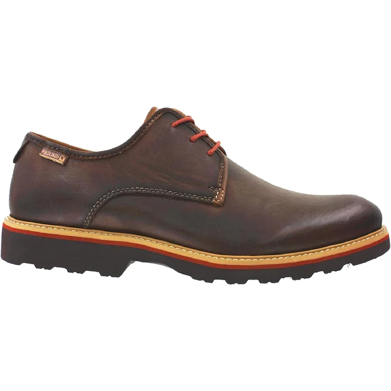 Casual Shoes narrow fit-Best-casual-shoes-for-weekend-Men's Pikolinos Glasgow 05M-6034F Chocolate Leather