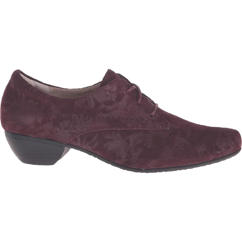 Casual Shoes with vibrant hues-Stylish-casual-shoes-for-any-event-Women's Taos Cobbler Burgundy Printed Suede